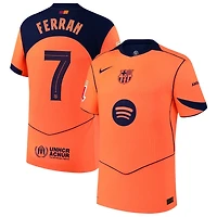 Ferran Torres Ferran Men's Nike  Orange Barcelona 2025/26 Third Authentic Custom Jersey