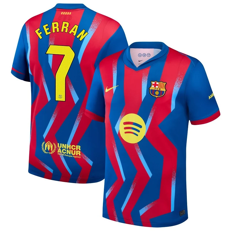 Ferran Torres Ferran Men's Nike Blue Barcelona 2025/26 Fourth Replica Custom Jersey