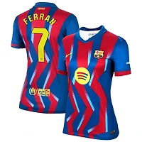 Ferran Torres Ferran Women's Nike Blue Barcelona 2025/26 Fourth Replica Custom Jersey