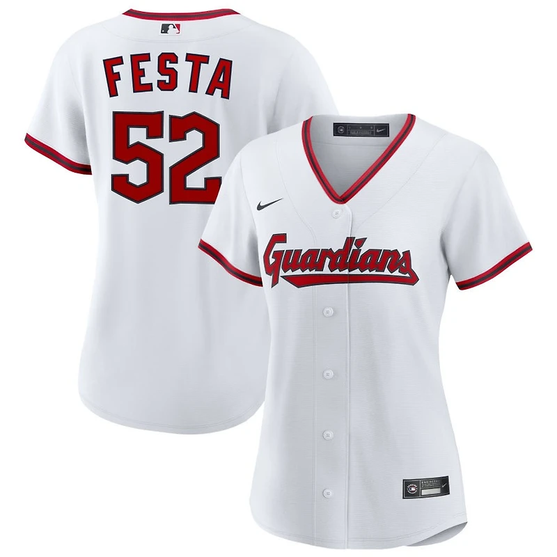 Matt Festa Women's Nike White Cleveland Guardians Home Custom Replica 2.0 Jersey
