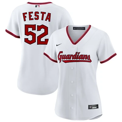 Matt Festa Women's Nike  White Cleveland Guardians Home Custom Replica 2.0 Jersey