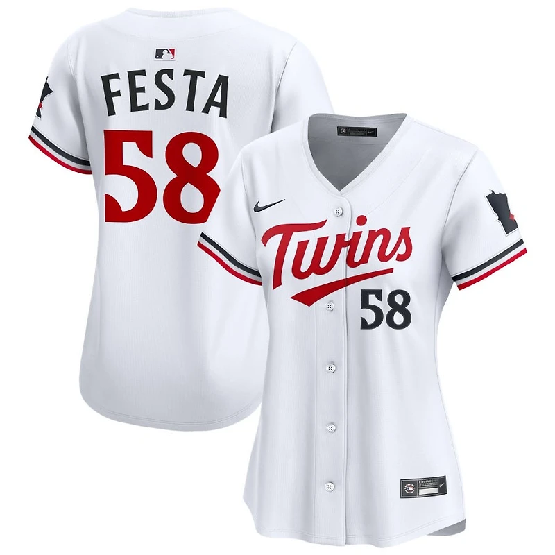 David Festa Women's Nike White Minnesota Twins Home Limited Custom Jersey