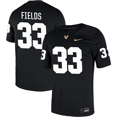 Gabe Fields Men's Nike Black Vanderbilt Commodores NIL Pick-A-Player Game Jersey