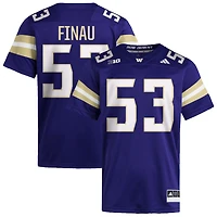 Paki Finau Men's adidas  Purple Washington Huskies NIL Pick-A-Player Home Premier Football Jersey