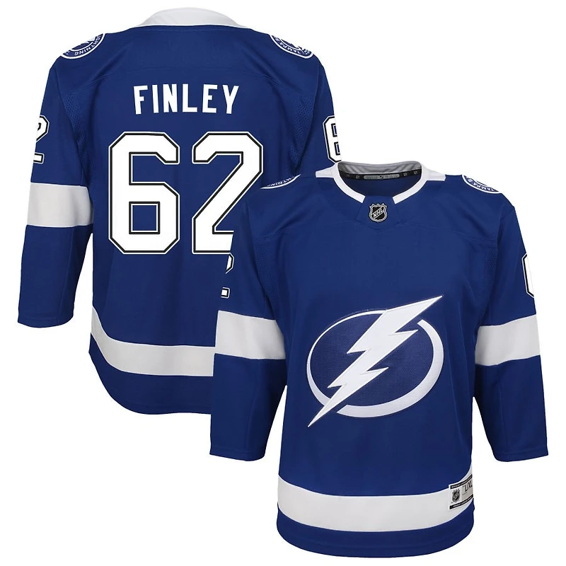 Jack Finley Youth Blue Tampa Bay Lightning Home Custom Premier Jersey