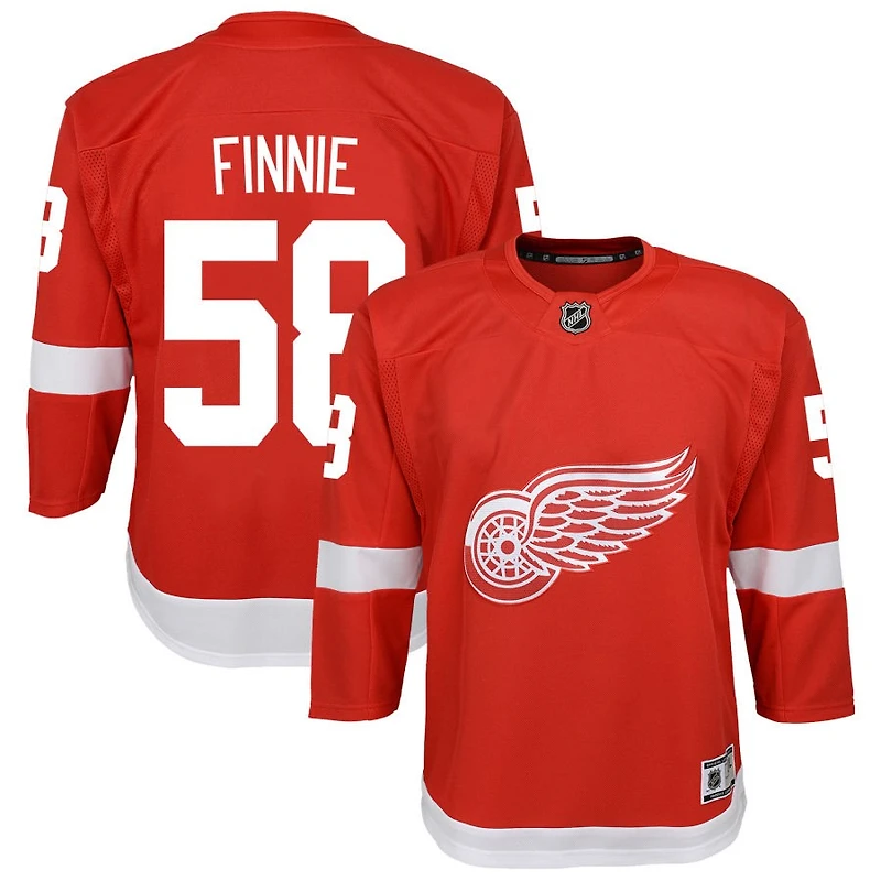 Emmitt Finnie Youth Red Detroit Red Wings Home Custom Premier Jersey