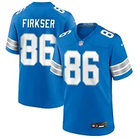 Anthony Firkser Men's Nike  Blue Detroit Lions Custom Game Jersey