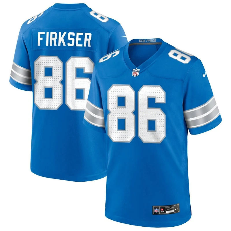 Anthony Firkser Men's Nike Blue Detroit Lions Custom Game Jersey