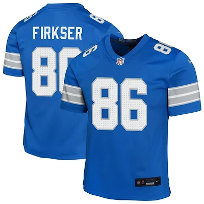 Anthony Firkser Youth Nike Blue Detroit Lions Custom Game Jersey