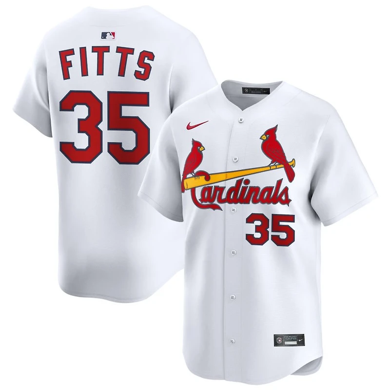 Richard Fitts Men's Nike White St. Louis Cardinals Home Limited Custom Jersey