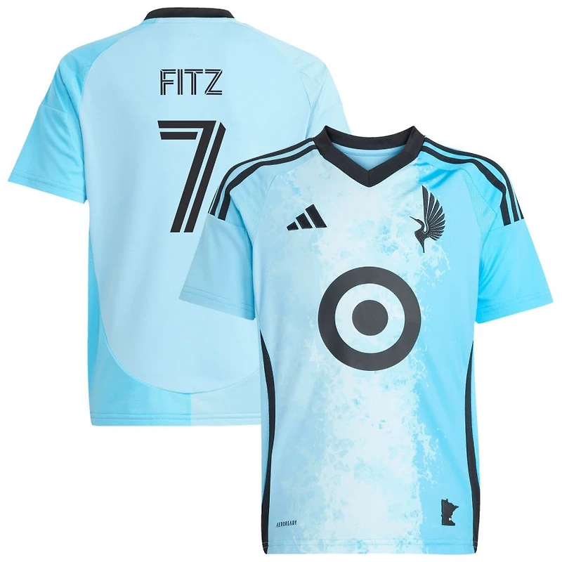 Dominik Fitz Youth adidas  Blue Minnesota United FC 2025 CONVERGENCE Replica Custom Jersey