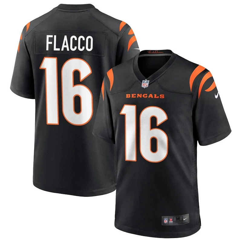 Joe Flacco Men's Nike Black Cincinnati Bengals Game Custom Jersey