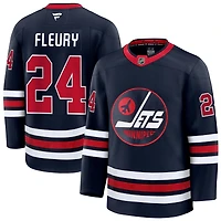 Haydn Fleury Men's Fanatics Navy Winnipeg Jets Alternate Premium Custom Jersey