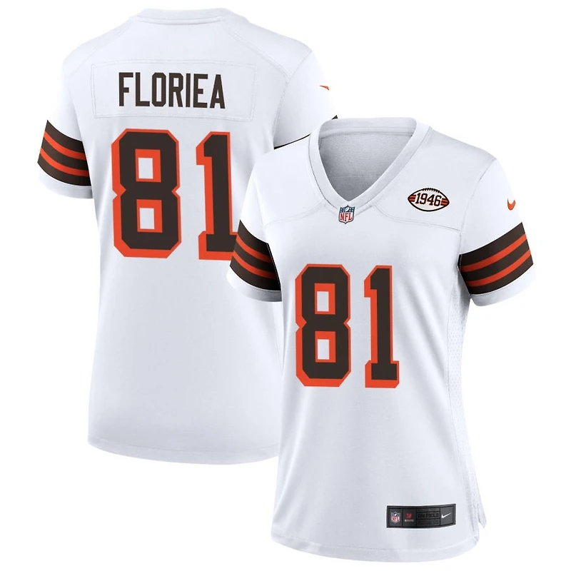 Luke Floriea Women's Nike White Cleveland Browns 1946 Collection Alternate Custom Jersey
