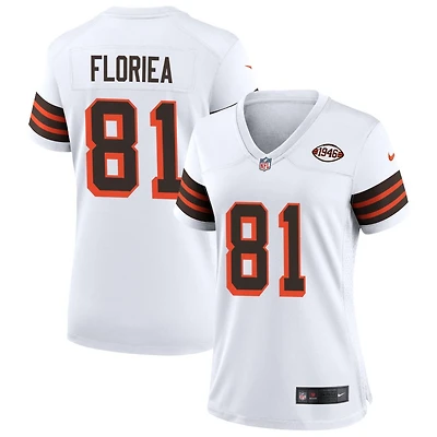 Luke Floriea Women's Nike White Cleveland Browns 1946 Collection Alternate Custom Jersey