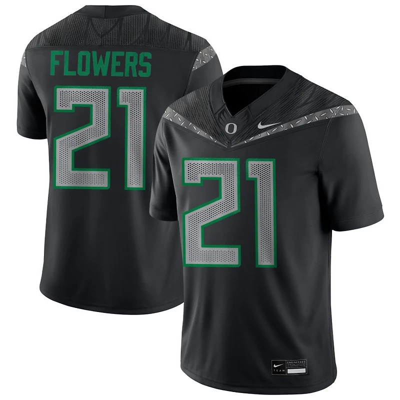 Aaron Flowers Men's Nike Black Oregon Ducks NIL Pick-A-Player Game Jersey
