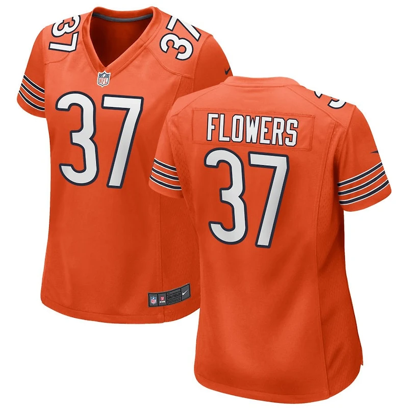 Dallis Flowers Women's Nike Orange Chicago Bears Alternate Custom Game Jersey