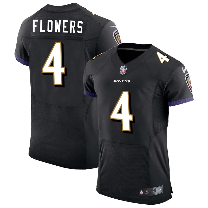 Zay Flowers Men's Nike Black Baltimore Ravens Speed Machine Elite Custom Jersey