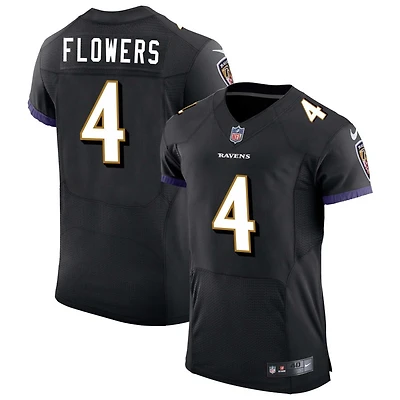 Zay Flowers Men's Nike Black Baltimore Ravens Speed Machine Elite Custom Jersey