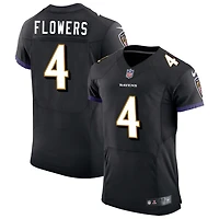 Zay Flowers Men's Nike Black Baltimore Ravens Speed Machine Elite Custom Jersey