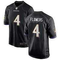 Zay Flowers Men's Nike Black Baltimore Ravens Alternate Custom Game Jersey