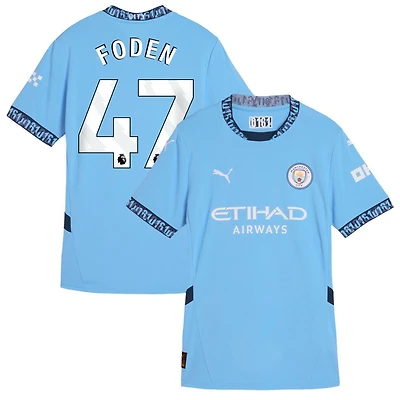 Phil Foden Women's Puma Light Blue Manchester City 2024/25 Home Replica Custom Jersey