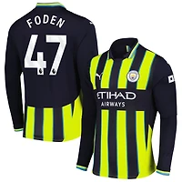 Phil Foden Men's Puma Navy Manchester City 2024/25 Away Replica Long Sleeve Custom Jersey