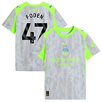 Phil Foden Youth Puma Green/Neon Green Manchester City 2025/26 Third Replica Custom Jersey