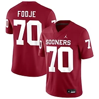 Ryan Fodje Men's Jordan Brand Crimson Oklahoma Sooners NIL Pick-A-Player Football Replica Jersey
