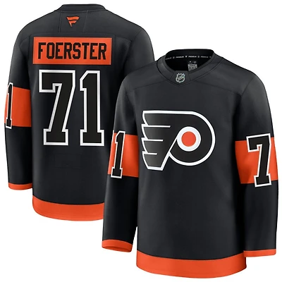 Tyson Foerster Men's Fanatics Black Philadelphia Flyers Alternate Premium Custom Jersey