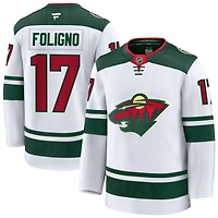 Marcus Foligno Men's Fanatics White Minnesota Wild Away Premium Custom Jersey
