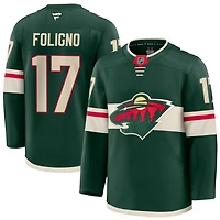 Marcus Foligno Men's Fanatics Green Minnesota Wild Home Premium Custom Jersey