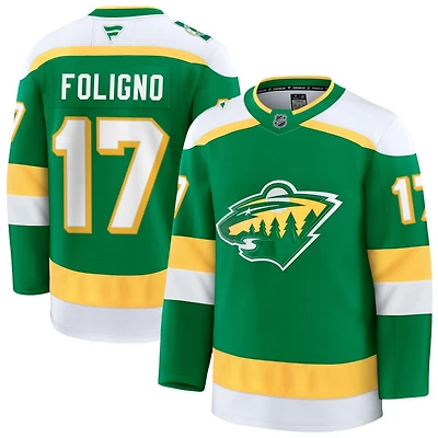 Marcus Foligno Men's Fanatics Green Minnesota Wild Alternate Premium Custom Jersey
