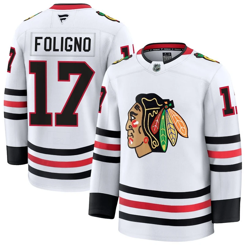 Nick Foligno Men's Fanatics White Chicago Blackhawks Away Premium Custom Jersey