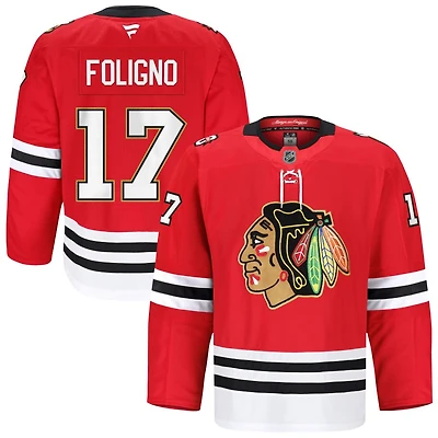 Nick Foligno Men's Fanatics Red Chicago Blackhawks Anniversary, Home Authentic Pro Custom Jersey