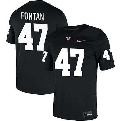 Isaiah Fontan Men's Nike Black Vanderbilt Commodores NIL Pick-A-Player Game Jersey
