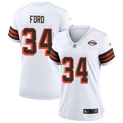Jerome Ford Women's Nike White Cleveland Browns 1946 Collection Alternate Custom Jersey