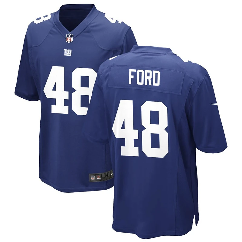 Trace Ford Men's Nike Royal New York Giants Custom Game Jersey