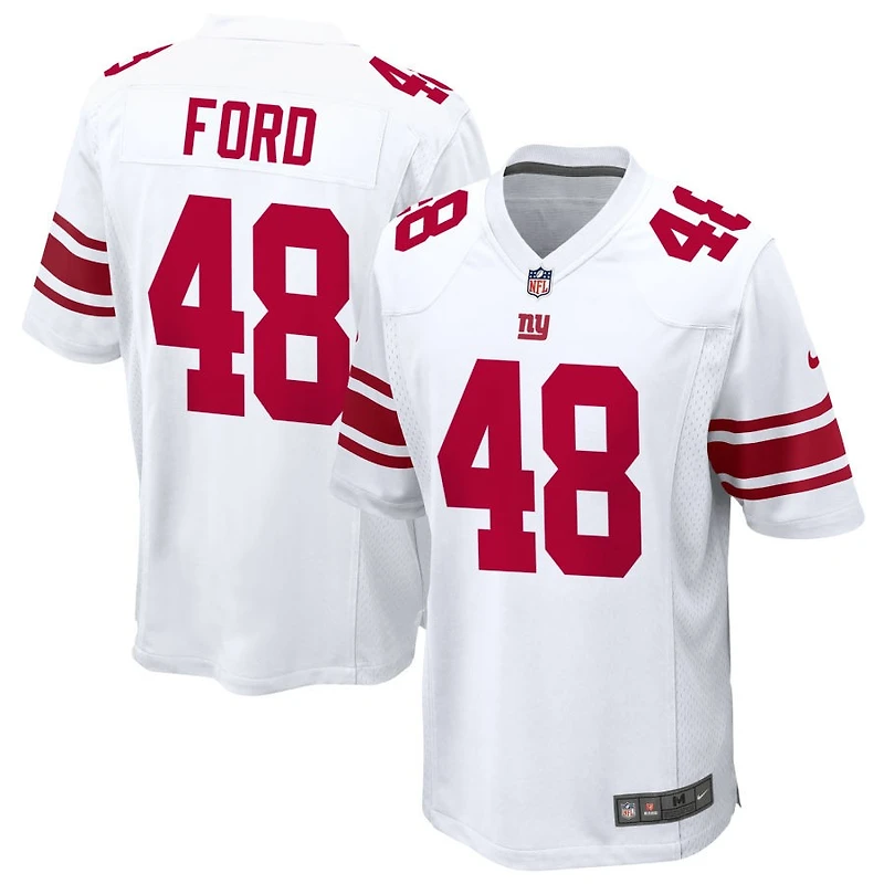 Trace Ford Men's Nike White New York Giants Custom Game Jersey