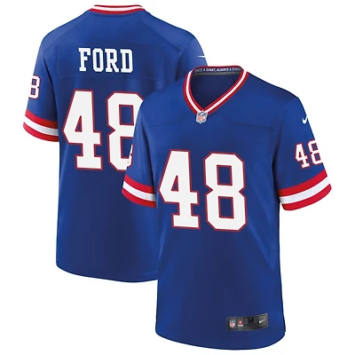 Trace Ford Men's Nike Royal New York Giants Classic Custom Game Jersey