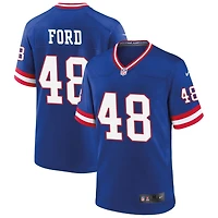 Trace Ford Men's Nike Royal New York Giants Classic Custom Game Jersey