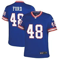 Trace Ford Youth Nike Royal New York Giants Classic Custom Game Jersey