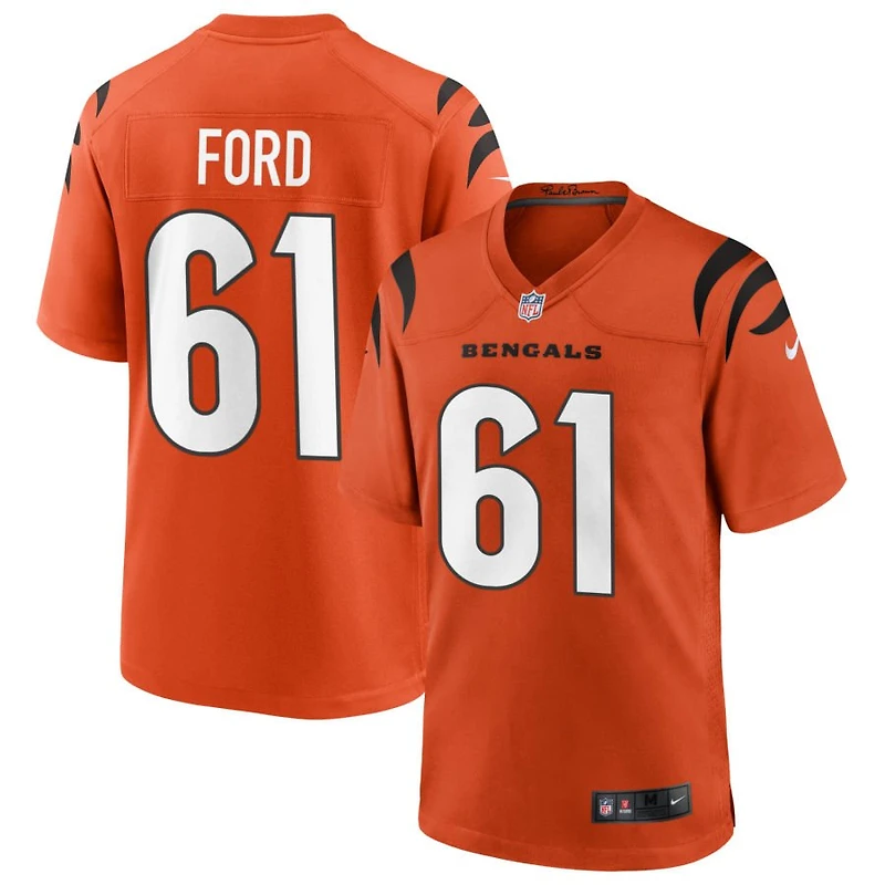 Cody Ford Youth Nike Orange Cincinnati Bengals Alternate Game Custom Jersey
