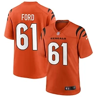 Cody Ford Youth Nike Orange Cincinnati Bengals Alternate Game Custom Jersey