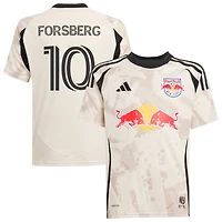 Emil Forsberg Youth adidas  Tan New York Red Bulls 2025 Stone Kit Replica Custom Jersey