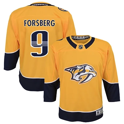 Filip Forsberg Youth Yellow Nashville Predators Home Premier Custom Jersey