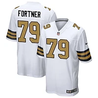 Luke Fortner Men's Nike  White New Orleans Saints Alternate Custom Game Jersey
