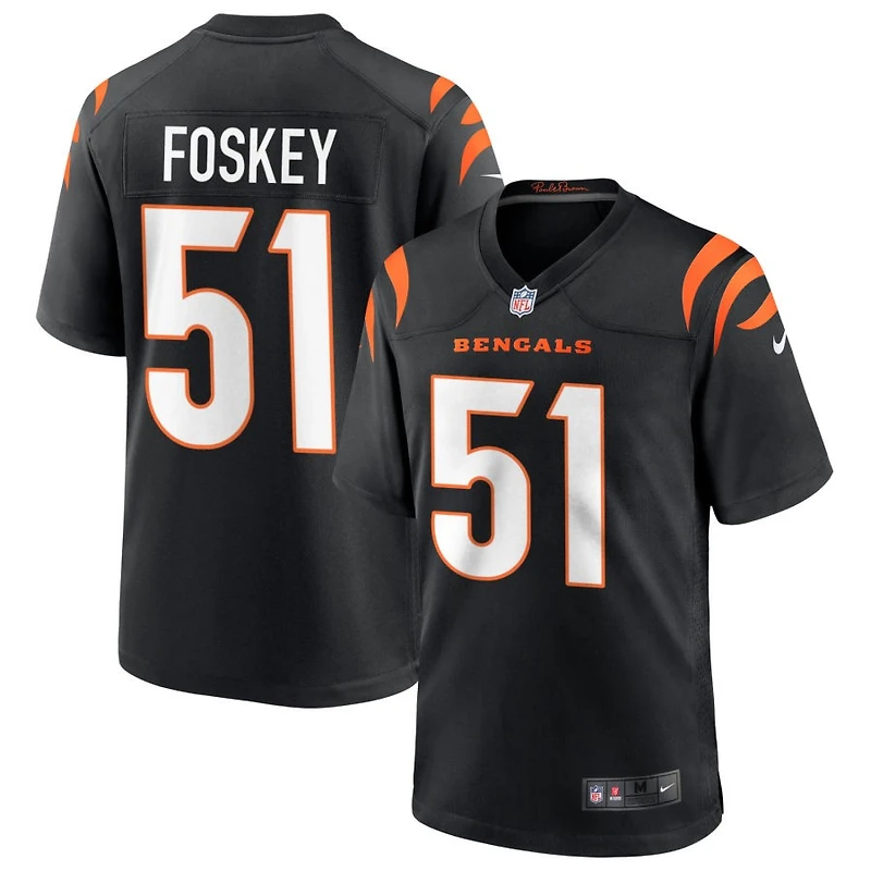 Isaiah Foskey Men's Nike Black Cincinnati Bengals Game Custom Jersey