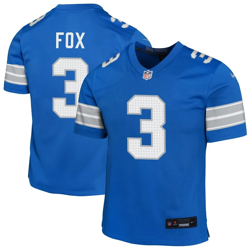 Jack Fox Youth Nike Blue Detroit Lions Custom Game Jersey