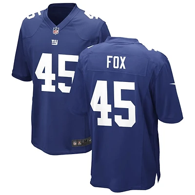Tomon Fox Men's Nike Royal New York Giants Custom Game Jersey